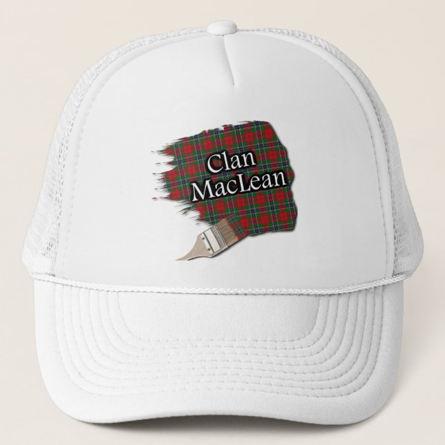 Clan MacLean Tartan Paint Brush Cap (Front)