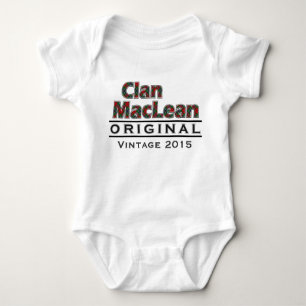 Clan MacLean Vintage Customize Your Birthyear Baby Bodysuit