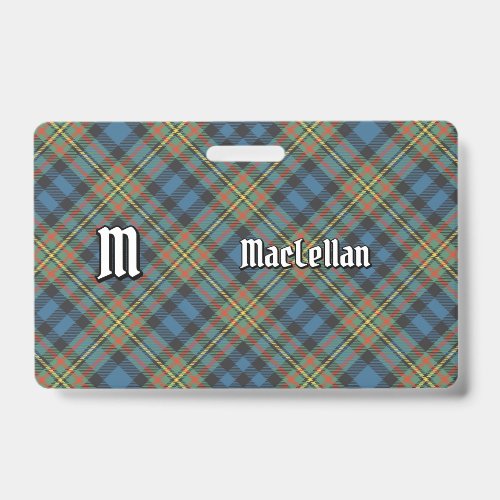 Clan MacLellan Ancient Tartan Badge