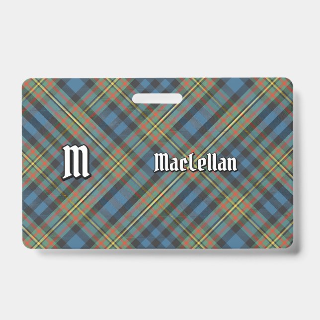 Clan MacLellan Ancient Tartan Badge (Front)