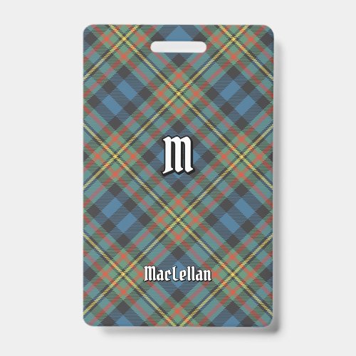Clan MacLellan Ancient Tartan Badge