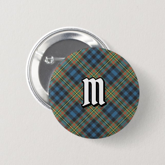 Clan MacLellan Ancient Tartan Button (Front & Back)