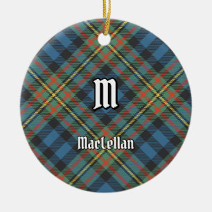 Clan MacLellan Ancient Tartan Ceramic Ornament