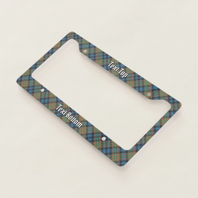 Clan MacLellan Ancient Tartan License Plate Frame (3/4)