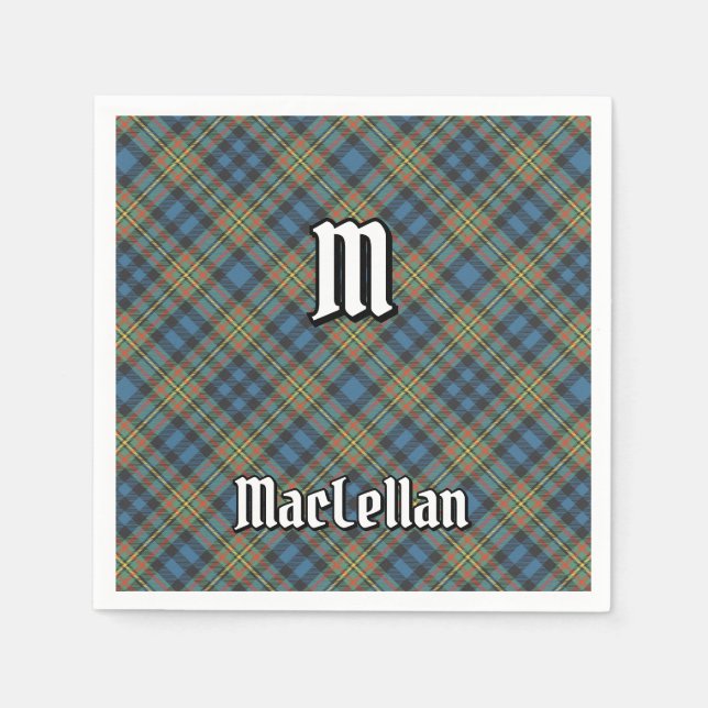 Clan MacLellan Ancient Tartan Napkins (Front)