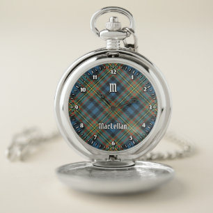 Clan MacLellan Ancient Tartan Pocket Watch