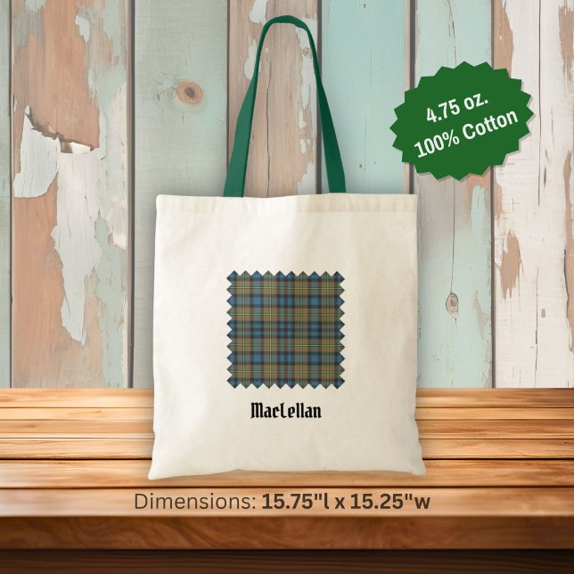 Clan MacLellan Ancient Tartan Tote Bag (Creator Uploaded)
