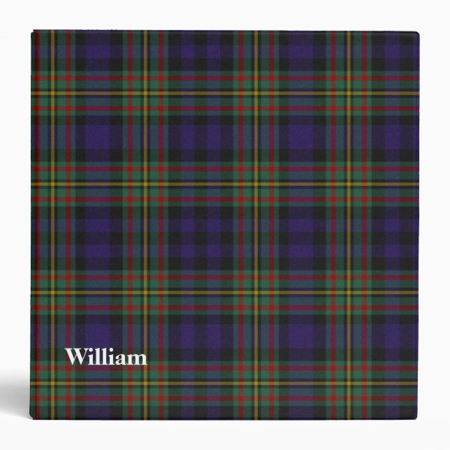 Clan MacLellan Custom Tartan Plaid Binder (Front)