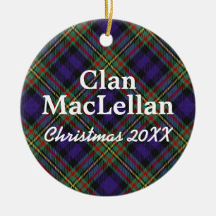 Clan MacLellan Scottish Tartan Ceramic Ornament