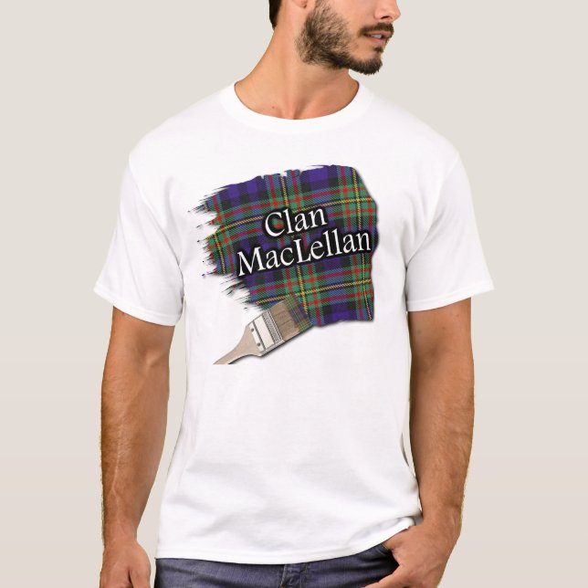 Clan MacLellan Scottish Tartan Paint Shirt (Front)