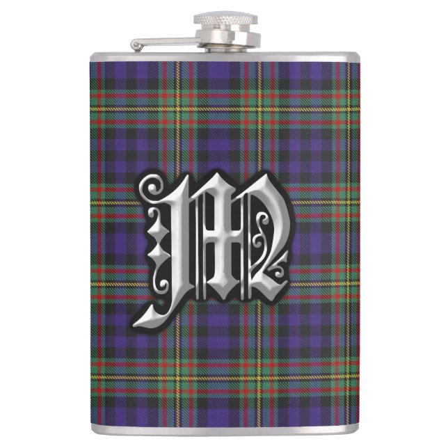 Clan MacLellan Tartan Old Scotland Flask (Front)