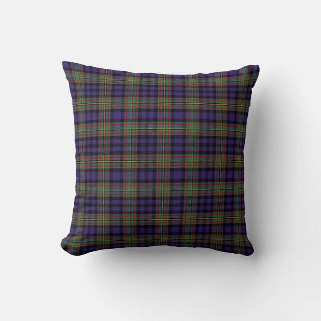 Clan MacLellan Tartan Throw Pillow (Front)