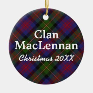 Clan MacLennan Scottish Tartan Ceramic Ornament