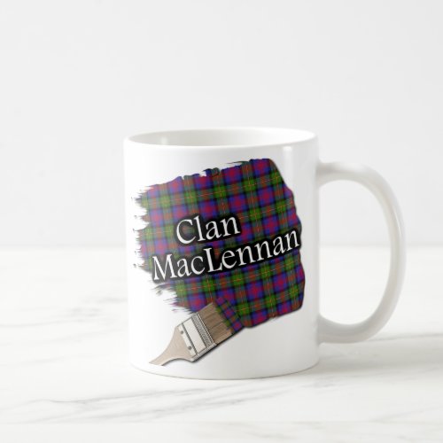 Clan MacLennan Tartan Paint Brush Cup Mug