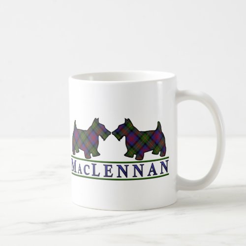 Clan MacLennan Tartan Scottish Scottie Dogs Coffee Mug