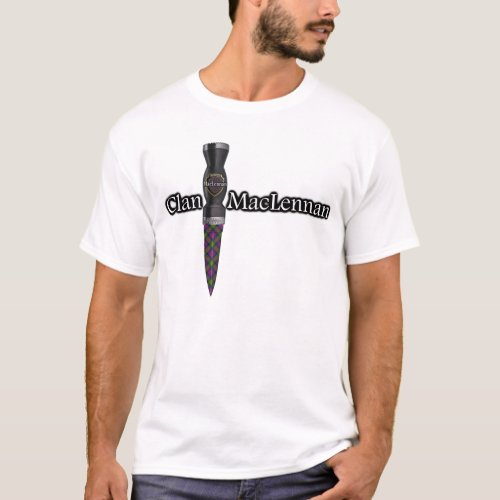 Clan MacLennan Tartan Scottish Sgian Dubh T_Shirt