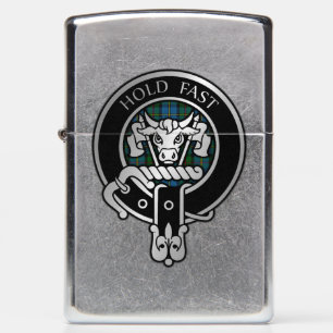 Clan MacLeod Black Crest & Hunting Tartan Zippo Lighter