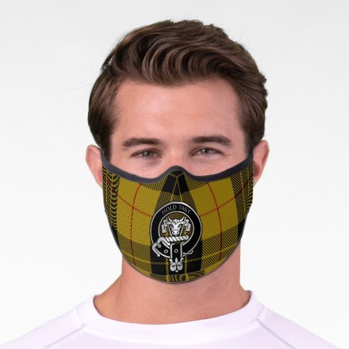 Clan MacLeod Black Crest  Tartan Premium Face Mask