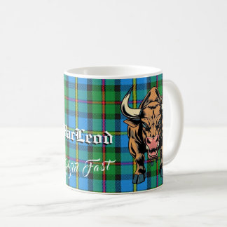 Clan MacLeod Bull Hunting Tartan Motto Coffee Mug