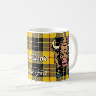 Clan MacLeod Bull Tartan Motto  Coffee Mug