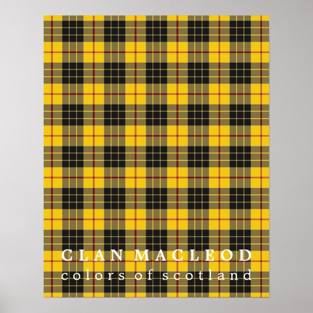 Clan MacLeod Colors of Scotland Tartan Poster (Front)