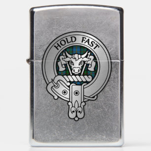 Clan MacLeod Crest & Hunting Tartan Zippo Lighter