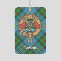 Clan MacLeod Crest over Hunting Tartan Air Freshener