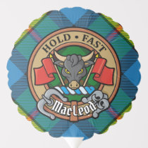 Clan MacLeod Crest over Hunting Tartan Balloon