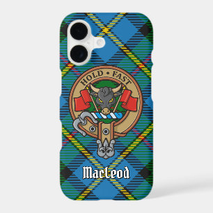 Clan MacLeod Crest over Hunting Tartan iPhone 17 Case