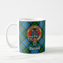 Clan MacLeod Crest over Hunting Tartan Coffee Mug