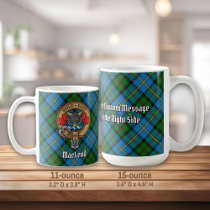 Clan MacLeod Crest over Hunting Tartan Coffee Mug