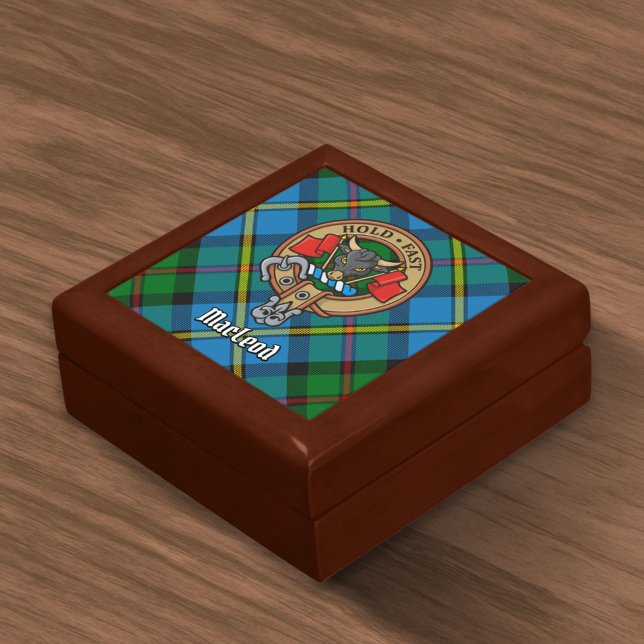 Clan MacLeod Crest over Hunting Tartan Gift Box (Creator Uploaded)