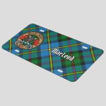 Clan MacLeod Crest over Hunting Tartan License Plate