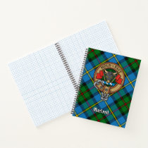 Clan MacLeod Crest over Hunting Tartan Notebook