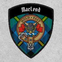 Clan MacLeod Crest over Hunting Tartan Patch