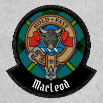 Clan MacLeod Crest over Hunting Tartan Patch
