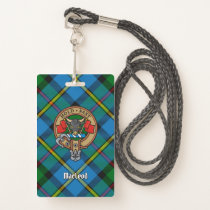 Clan MacLeod Crest over Tartan Badge