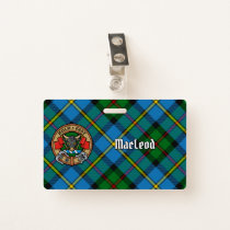 Clan MacLeod Crest over Tartan Badge