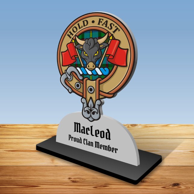 Clan MacLeod Crest over Tartan Cutout (Creator Uploaded)