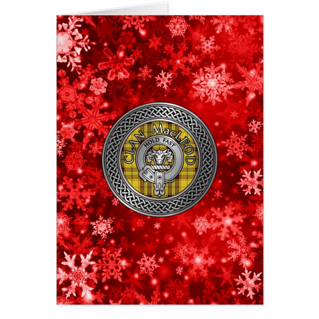 Clan MacLeod Crest & Tartan Knot Cards (Front)