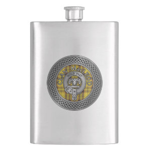 Clan MacLeod Crest & Tartan Knot Flask