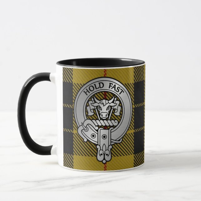 Clan MacLeod Crest & Tartan Mug (Left)