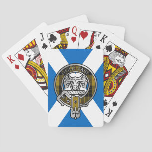 Clan MacLeod Crest & Tartan on Saltire Bicycle Pla Poker Cards