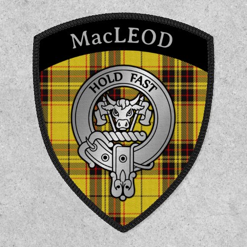 Clan MacLeod Crest  Tartan Shield Patch