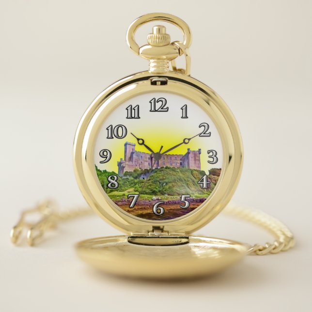 Clan MacLeod Dunvegan Castle Isle of Skye Scotland Pocket Watch (Inside)