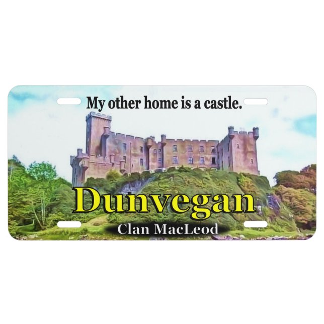 Clan MacLeod Dunvegan Castle License Plate (Front)