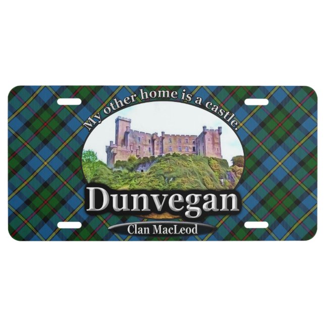 Clan MacLeod Dunvegan Castle Scotland License Plate (Front)