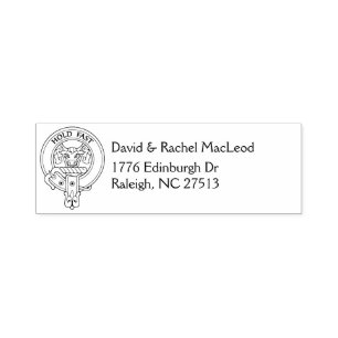 Clan MacLeod [EDIT] Crest & Address Self-inking Stamp