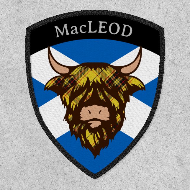 Clan MacLeod [EDIT] Tartan Coo Patch (Front)