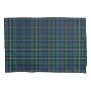Clan MacLeod Green and Blue Scottish Plaid Pillow Case